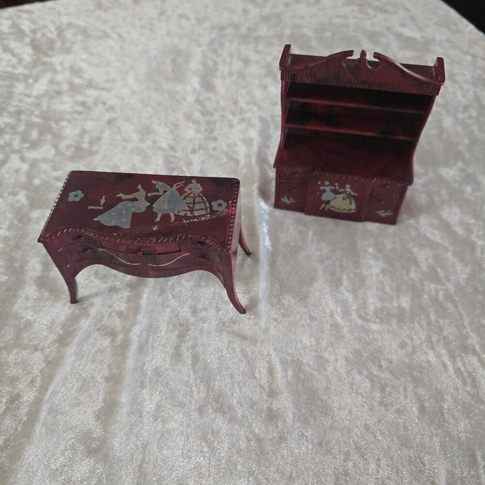 Vintage Renewal Dollhouse Miniature Stenciled 1:12 Scale Plastic Bundle